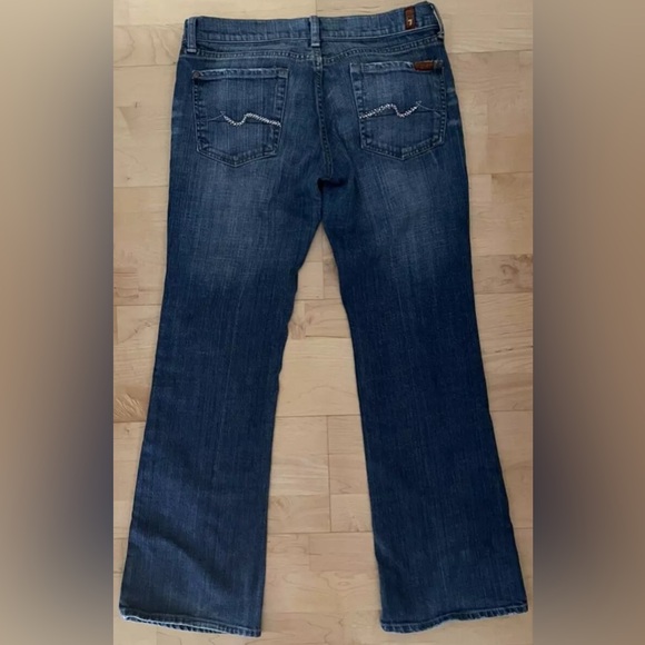 7 For All Mankind Bootcut Medium Wash Denim Jeans Size 30 - Picture 2 of 8